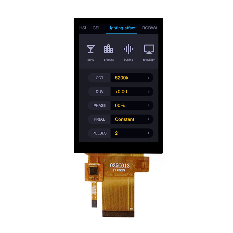 320x480 HVGA 3.5 Inch TFT LCD Display MCU + SPI Interface With Capacitive Touch Screen