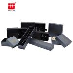 80-400gsm Black Cardboard Jewelry Gift Box Cotton EVA Filled