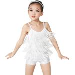 Cheerful Fringe Top Sequin Shorts Children'S Dance Costumes Tassel Outfits