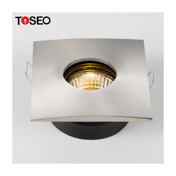 Square Recessed Waterproof Bathroom LED Downlights Pure Aluminium