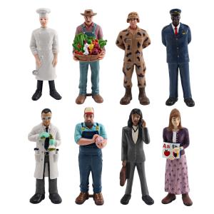 Quality 8 PCS Pretend Professionals Figurines People at Work Model Toy for Boys Girls Kids wholesale