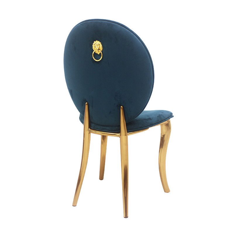 Hotel Room Cafe Velvet Padded Seat Chairs Fashion With Cushion