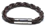 Leather Bracelet, Stainless Steel Clasp
