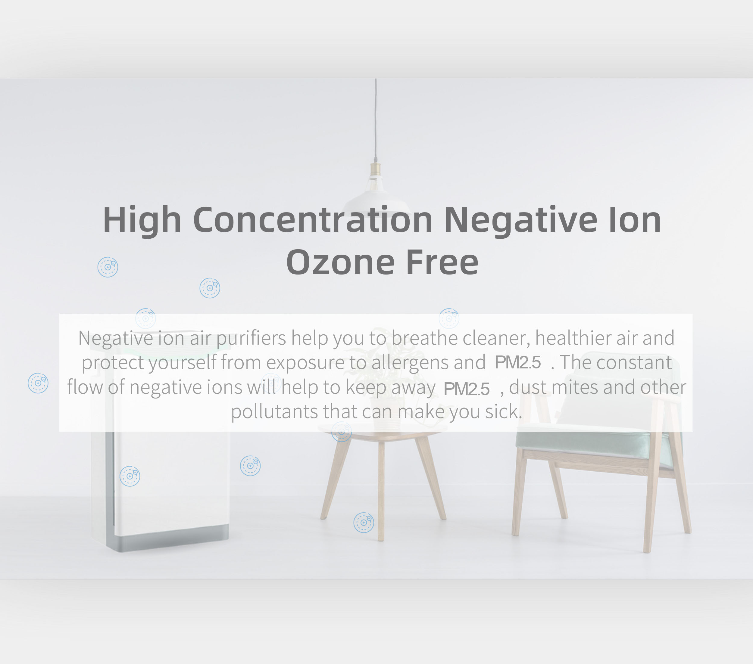 HOMEFISH H11 HEPA Negative Ion UV Air Purifier With PM2.5 Display