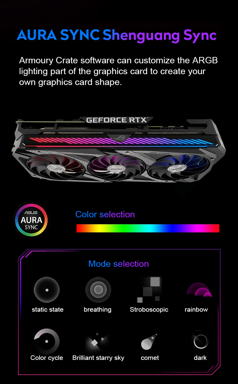 256bit GDDR6 Desktop Graphics Card ASUS NVIDIA ROG-STRIX-RTX3070-O8G-V2-GAMING
