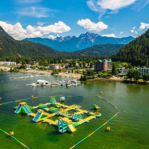 Quality UV Resistant Inflatable Water Park Maximum 250 People wholesale