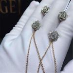 Piaget mini of full diamonds rose earring 18kt gold with white gold or yellow