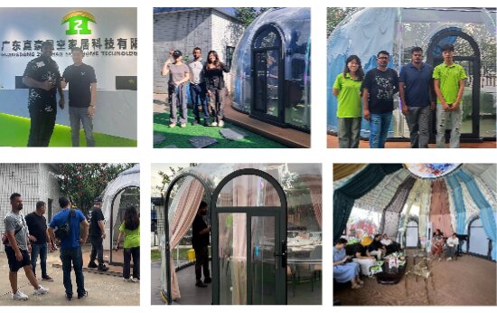 Hotel Dome Tent Modular Homes Prefab Sunscreen Double Bubble Polycarbonate Dome Tent