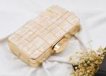 American Style Metal Evening Clutch Bags Fashion Anniversary With Masonry Plaid