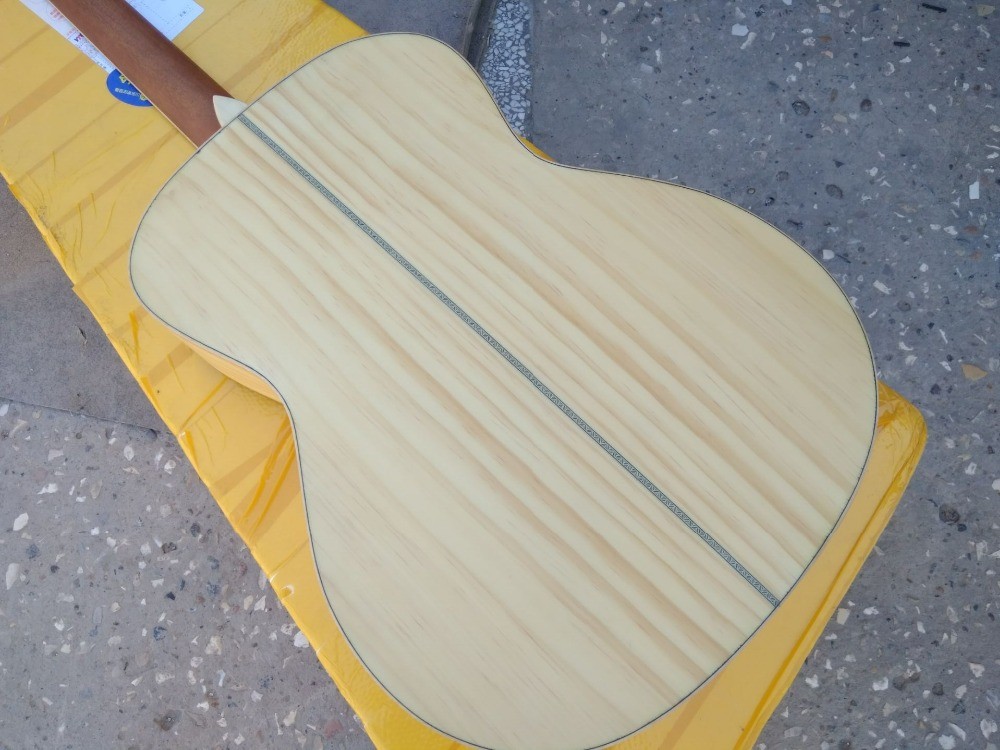 AAAA pine wood all Solid OM body style guitara 14 frets imported wood custom solid acoustic electric guitar