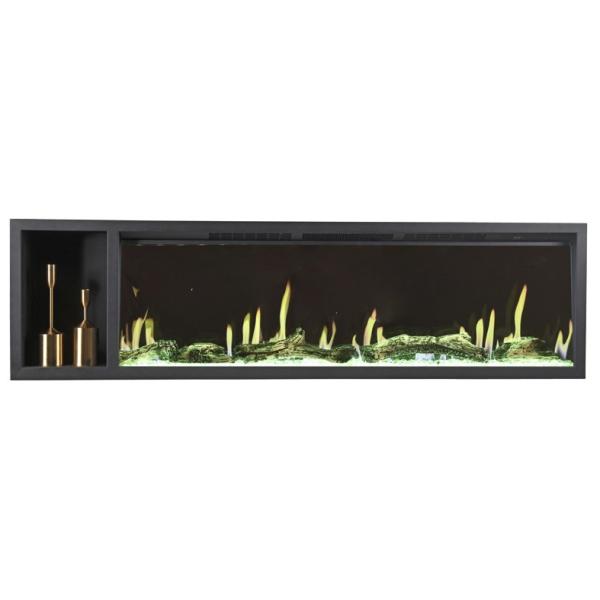 98inch 2500mm Linear Wall Mount Stove Digital Tech No Heat Built-In Electric