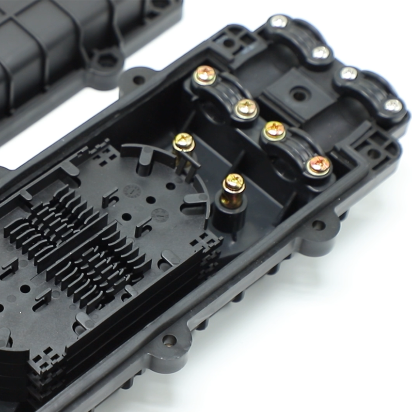 In Line Type 12 24 48 72 96 Core Type With Stand 2 in 2 Out 3 in 3 Out Fiber Optic Splice Closure for Connection