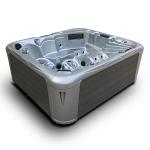 Acrylic Whirlpool SAA Outdoor Bathtub Massage Spa Tub 83 Jets For 6 People