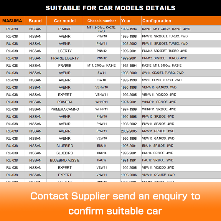 54500-WA000 54500-WA600 54500-WF100 54501-WA000 NISSAN PNW10 Suspension Bushing Well
