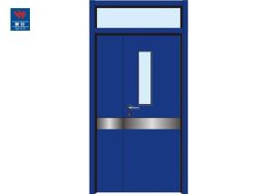 Quality Hospital Internal Acoustic Fire Rated FD30 Double Leaf Steel Door wholesale