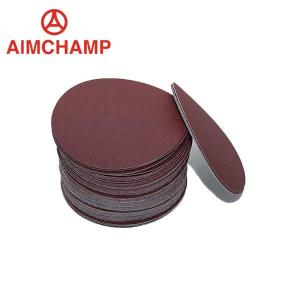 Quality Orbital Sander Disc Hook And Loop Red Aluminum Oxide Sandpaper Polishing disc wholesale