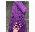 Hot selling French Lace Fabric High Quality Embroidery Velvet Tulle Lace Fabric