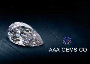 Quality Pear Cut Moissanite Loose Gemstones , Synthetic Created Moissanite loose diamond wholesale