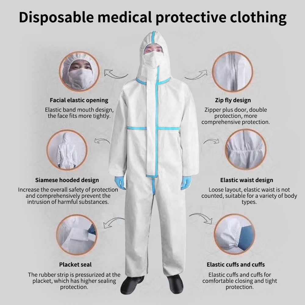 Waterproof Hooded Type 5 Disposable Painters Coveralls