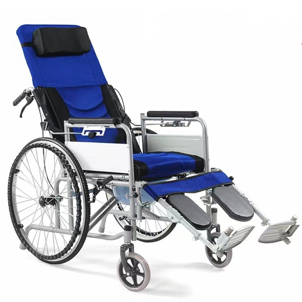 Cheap Economic Aluminum Alloy Manual Wheelchair for Elderly with Detachable Footrest