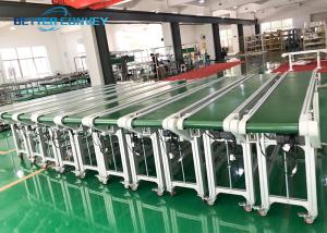 Quality Load Bearing 2 3 Box Slider Aluminum Green PVC Belt Conveyor wholesale