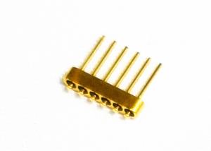 Quality 6-pin 1.27um Gold Plated Nail Head Glass To Metal Kovar Headers wholesale