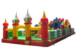 Quality Durable Inflatable Fun City / Bouncy Castle Playground For Kindergarten wholesale