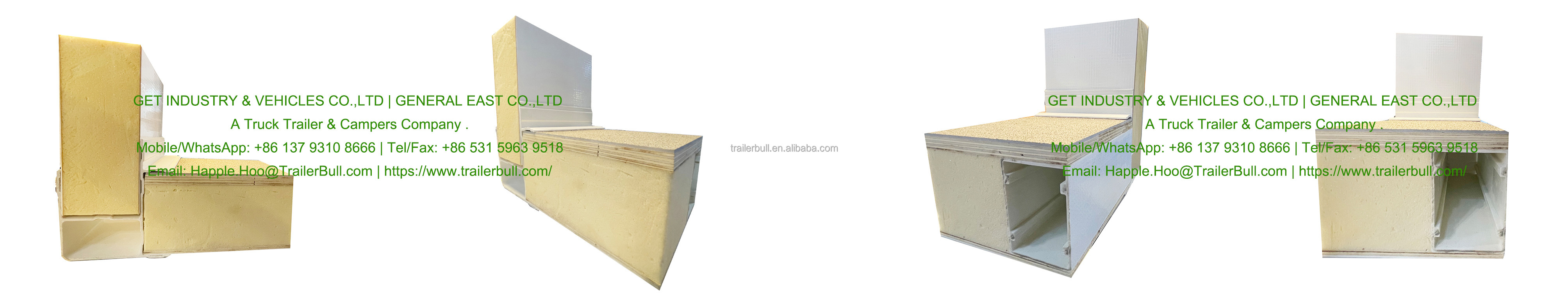 4.9x2.2x2.2m Self-Support FRP Monoblock Extrusion Camper Box for Overland Travelling