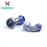 90 Degree Flexible Conduit Connector / Elbow Gland Metal Condiut Connector