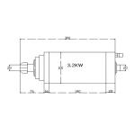 3.2kw 24000rpm Water Cooling ER20 Spindle Motor Inverter Drive for Optimal
