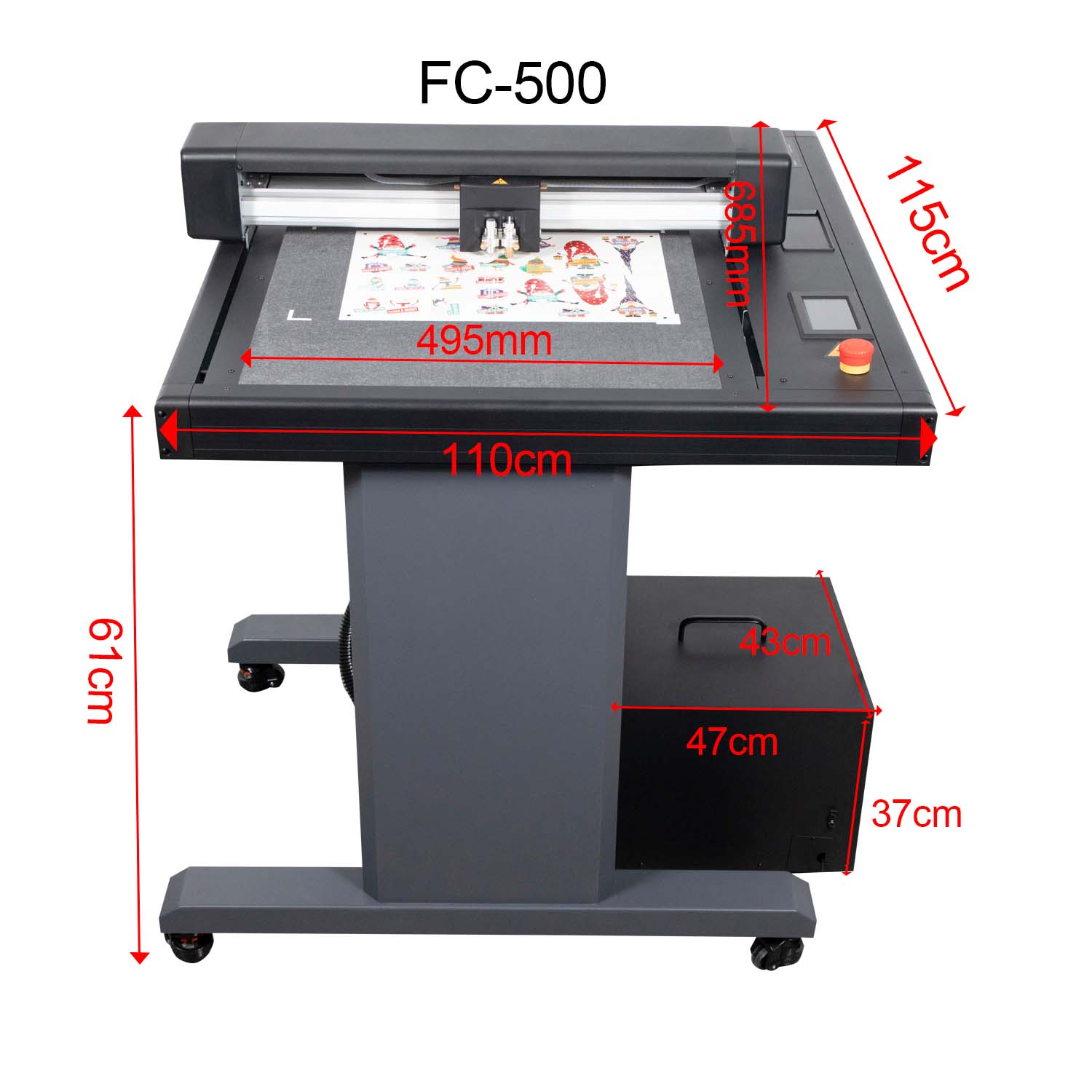 High Speed and Precision VICUT FC-500VC Electric Driven Flatbed Die Cutting Machine