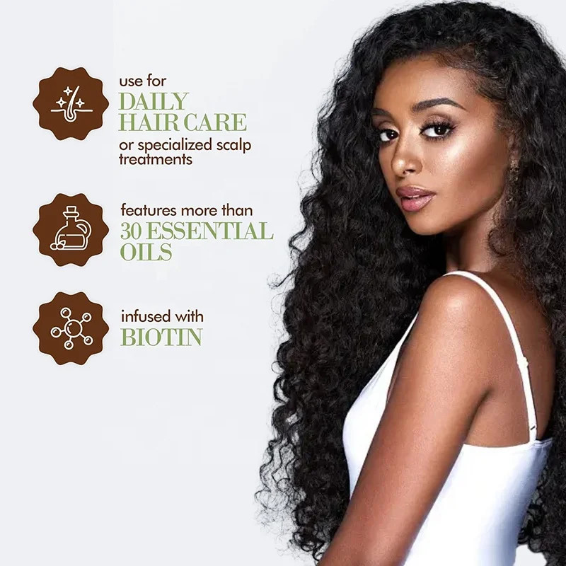 Organics Rosemary Mint Scalp & Hair Strengthening Oil With Biotin & Essential Oils Nourishing Treatment