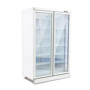 Quality Low Noisy Vertical Glass Door Display Ice Cream Refrigerator And Freezer wholesale
