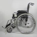 Easy Carry Folding Steel Wheelchair Flip Up Armrest Detachable Footrest