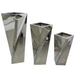 Rotation style tall metal bucket flower pots and planters