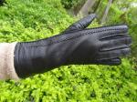 women winter warm deer leather gloves