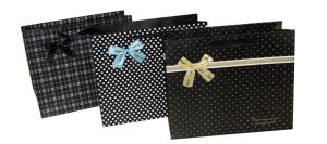 Quality Cute Dots Paper Party Bag Decorating with butterfly bow for Advertising Packing wholesale