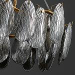 Modern living room chandelier smoke gray crystal glass chandeliers(WH-CY-210)