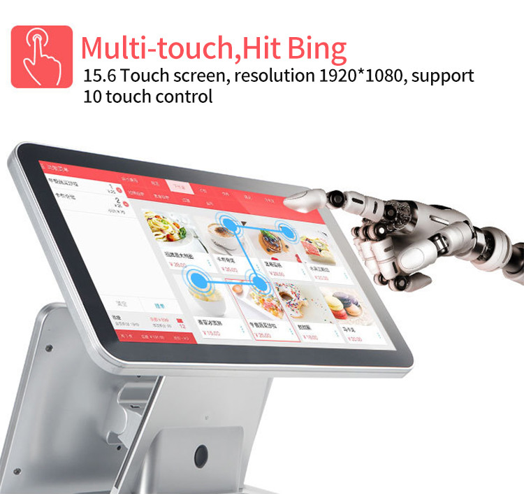 15 / 15.6 Inch Touch Screen POS Terminal Cash Register Machine With WIFI