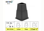 KR-P0246 Adjustable 8 Inch Bed Risers , Plastic Black Furniture Risers Set Of 4