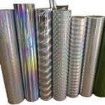 UV Resistant Embossed Clear Holographic Film Silver Laser Packaging Film