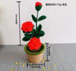 New Creative Luxury Handmade Crochet Knitting Plants Flowers Handicraft Home