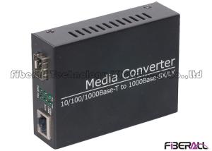 Quality RJ45 LAN Port Fiber Media Converter Gigabit Ethernet With One SFP Slot wholesale
