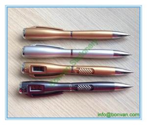 Quality functional clock light ball pen,LED light ball pen for gift promotion wholesale
