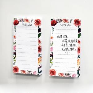 Quality Custom Flower Magnetic Fridge Notepads Family Planner wholesale