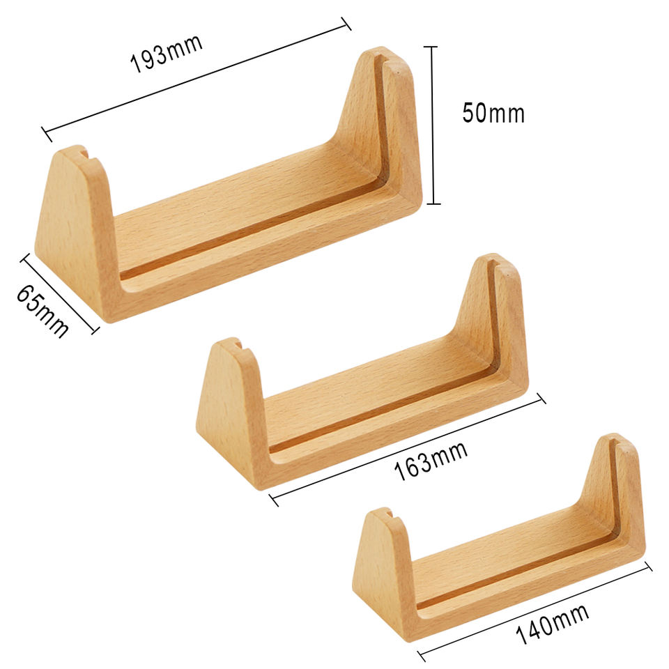 High Quality Simple Design U-Shape Wooden Photo Frame Base Business Card Menu Holder Display Stand