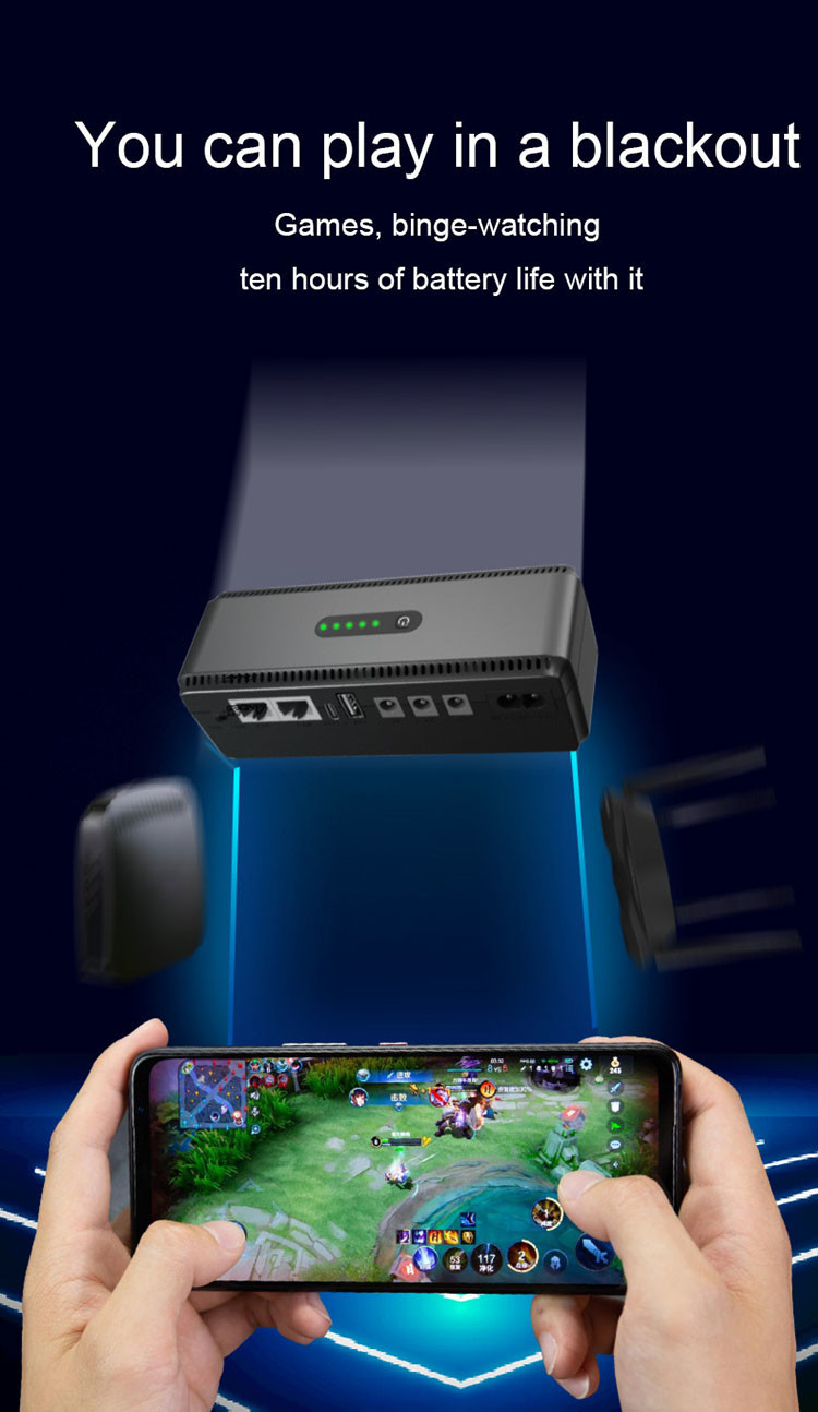 Poe Mini Ups 10400mah 8800mah 18w UPS Power Supply Small Ups For Home Fouter