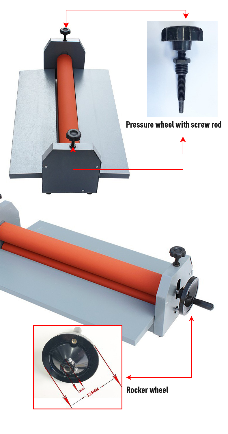 Rubber Rollers Desktop Cold Lamination Machine for Max Laminating Width 700mm Lamination
