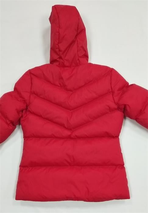 Ladies Red Puffa Coat Warm Waterproof Womens Red Puffer Jacket With Fur Hood