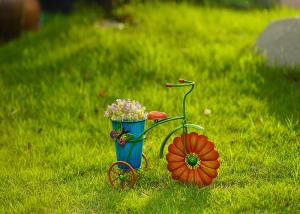 Quality Metal Bicycle Flowerpot Garden Decoration Simple Flowerpot Decoration wholesale